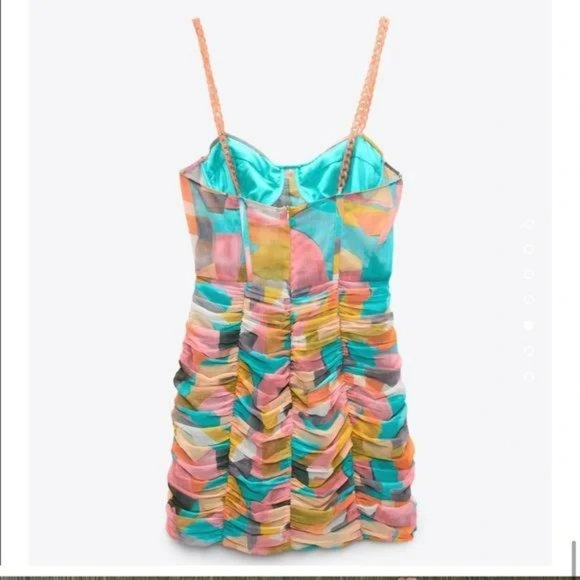 ZARA Chain Strap Print Dress - Picture 14 of 14